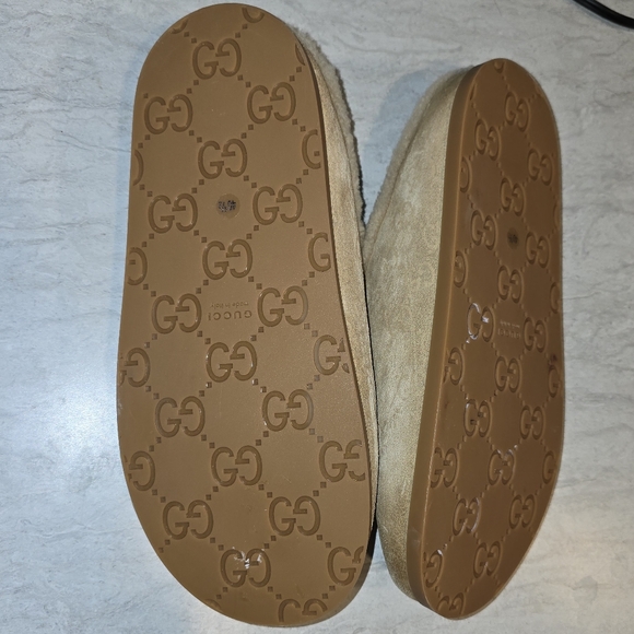 Gucci Beige Mule Slippers W/ Horsebit Women’s Size 40.5 EU / 10 US Made in Italy - Picture 8 of 9